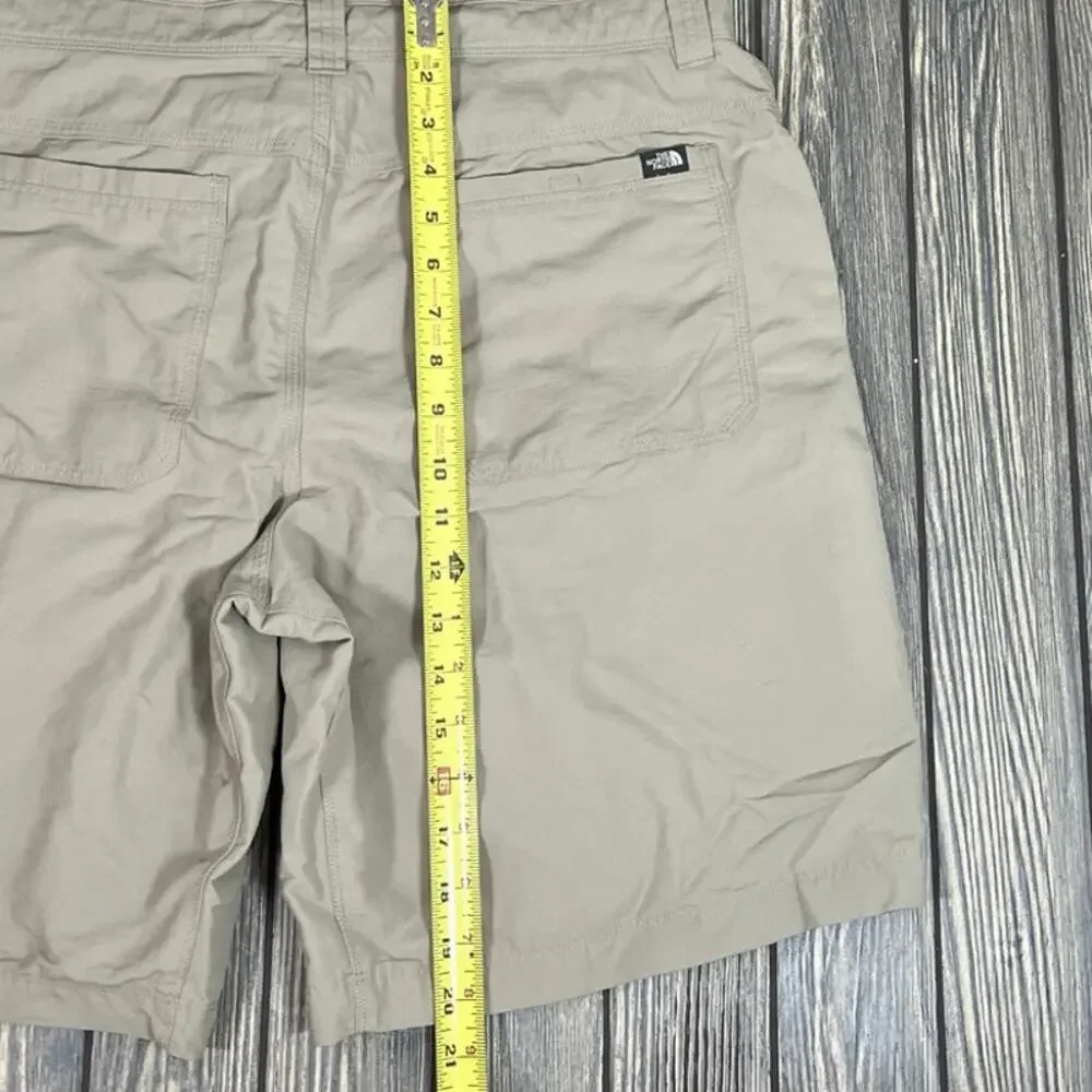 North Face Men Hiking Trail Shorts Sz 36 Tan Khaki Beige Camping Gorpcore Casual